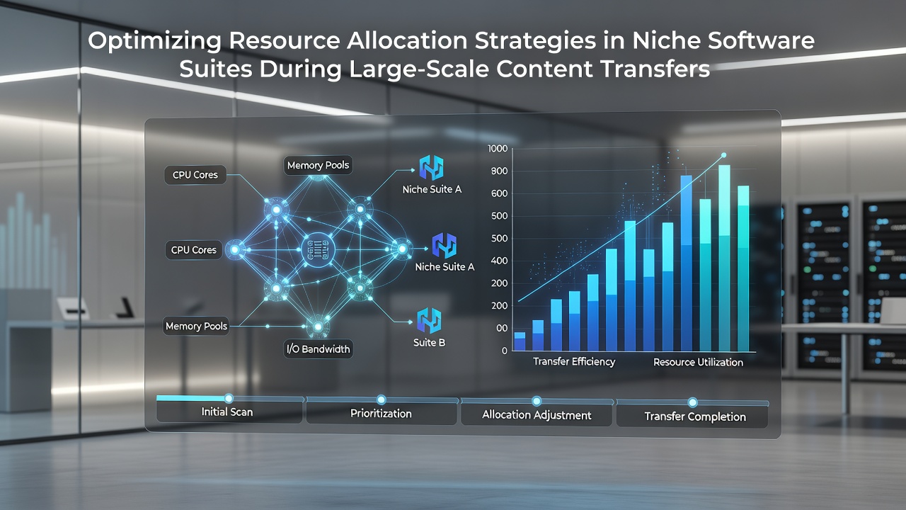 Optimizing Resource Allocation Strategies in Niche Software Suites During Large-Scale Content Transfers